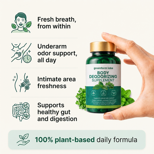 Natural Fresh Breath & Body Odor Control Supplement