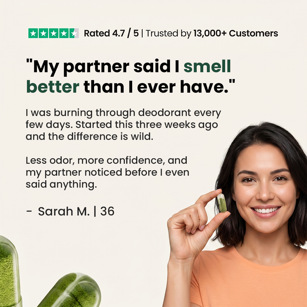 Natural Fresh Breath & Body Odor Control Supplement